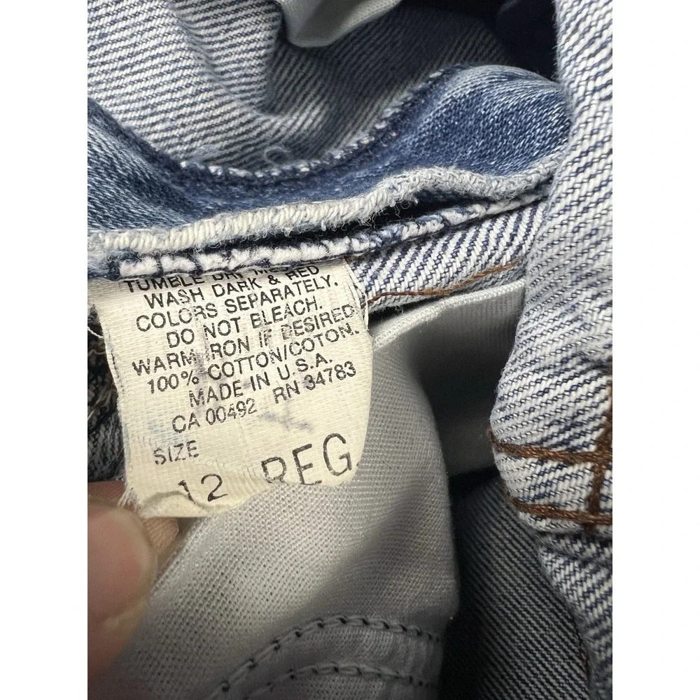 Lee‎ Riders Jeans Boys Size 12 Reg Blue Straight Vintage Denim Distressed